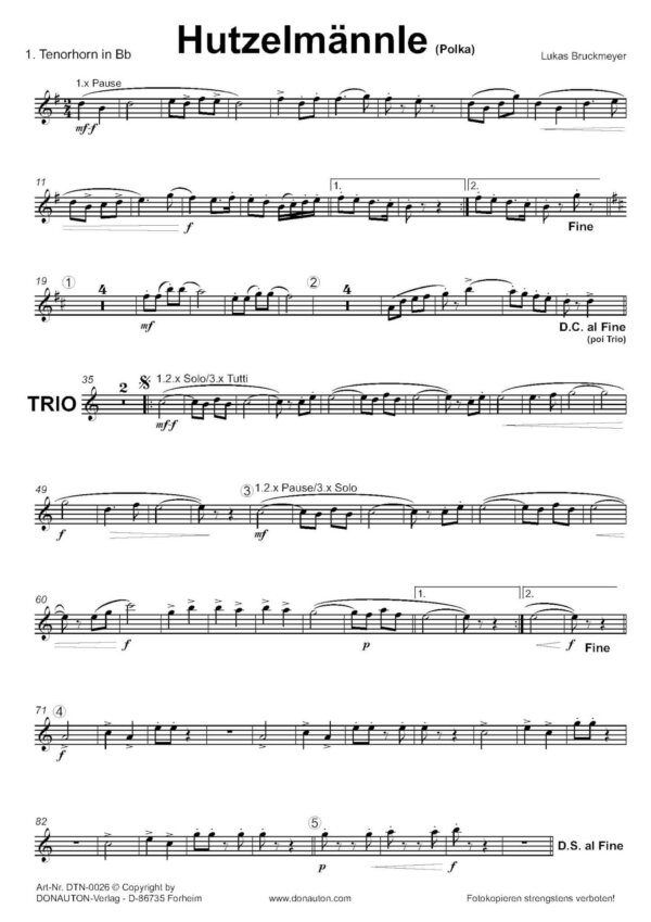 Hutzelmännle - Tenorhorn